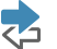 Icon of right arrow on top of left arrow demonstrating rapid turnaround.